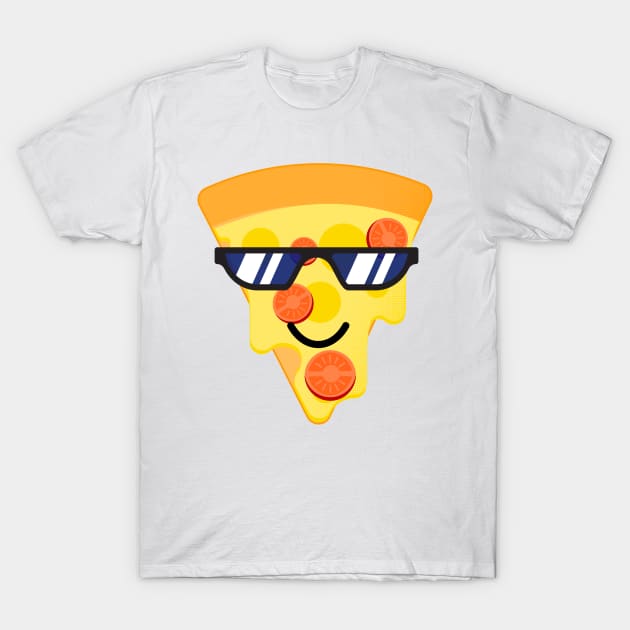 Slice of pizza with glasses T-Shirt by lakokakr